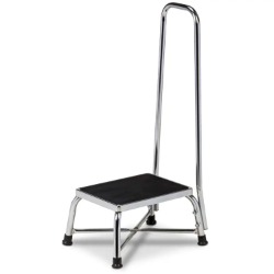 CLINTON Bariatric Step Stool with Handrail  CLINTON, T-6150, Chrome, Bariatric, Step, Stool with Handrail, T-6150, T6150, Weight Control, Bariatrics, Bariatric Step Stool with Handrail, T-6250, clinton industries, 