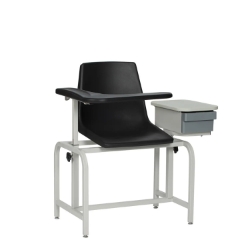 Winco 2570 Basic Blood -Drawing Chair- Plastic Seat (W/drawer) 