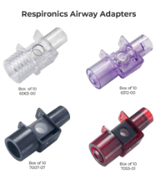 Respironics Airway Adapters (BX/10) (Different Sizes) Respironics Airway Adapters, Respironics Airway Adapter, airway, adapter, connector, conector, edan adapter, 6063-00, 6312-00, 7007-01, 7053-01, 