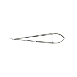 Scanlan Premier Spring Style Scissors micro scissors, flat handle, angled, micro fine blades, surgical scissors
