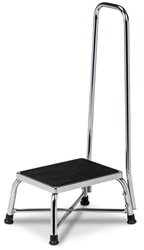 CLINTON Bariatric Step Stool with Handrail  CLINTON T-6150 Chrome Bariatric Step Stool with Handrail, T-6150, T6150, Weight Control, Bariatrics, Bariatric Step Stool with Handrail, T-6250, 